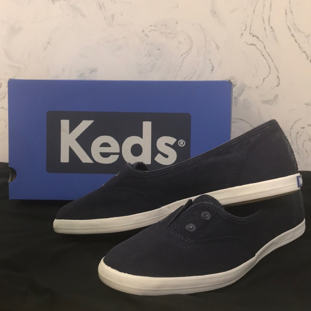 Navy Slip on Keds